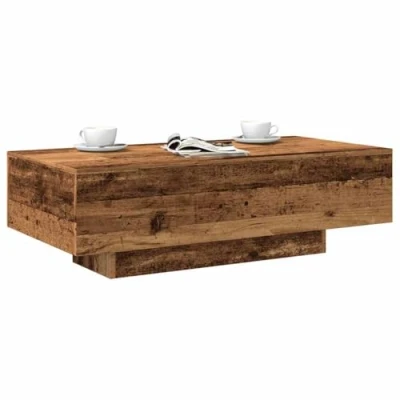 Imagen de vidaXL Mesa de Centro Madera ingeniería Envejecida 100x49,5x31 cm, Auxiliar, salón, Decorativa, mesita sofá,