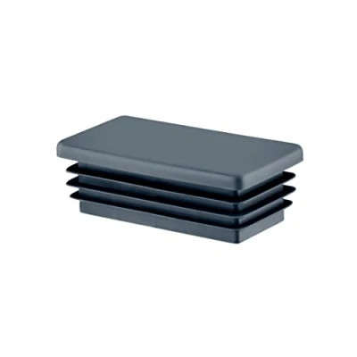 Imagen de 10 Piezas tapón para Tubo Rectangular 60x20 mm Antracita plástico capuchón