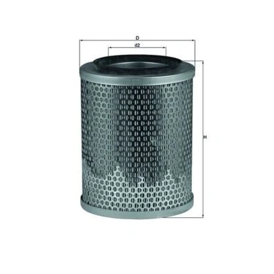 Imagen de MAHLE ORIGINAL LX 196 Filtro de aire 209,5 163,0 Cartucho filtrante
