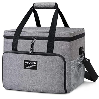 Imagen de SPGOOD 30L Nevera Portatil Bolsa Térmica,Comida Capa Grande Capacidad Porta Alimentos de Refrigeración Aislamiento con Correa Ajustable para Picnics, Playa, Soporte, Camping