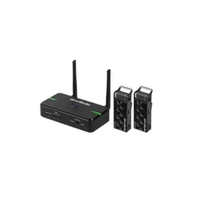 Imagen de AVerMedia 2 Pastillas inalámbricas para Profesor y Entrenador sin Base de Recarga/Almacenamiento 15 a 20 Metros, antiinterferencias, atenuador Ruido Fondo AW315