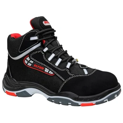 Imagen de ELTEN SANDER ESD S3 zapatos de seguridad, para señora y caballero, textil, puntera plástico (más ligero que la acero), ligero, deportivo, negro/rojo, talla: 38