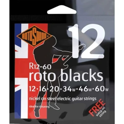 Imagen de Rotosound Roto guitarra eléctrica niquelada juego Custom galga 12 60 R12