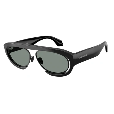 Imagen de Giorgio Armani Hombre AR8239 5001/1 Gafas de sol Acetato Negro Gris Redonda Normal