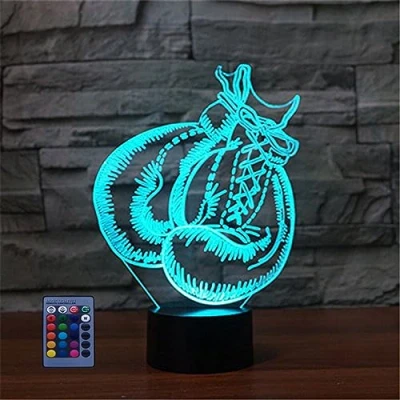 Imagen de HPBN8 Ltd 3D Guantes de Boxeo ilusión Optica Lámpara Luz Nocturna 7/16 Colores Cambiantes Control Remoto USB Suministro Energía Juguetes Decoración Regalo Cumpleaños Navidad