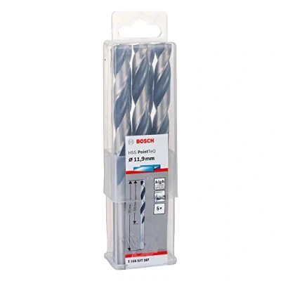 Imagen de Bosch Professional 5 brocas helicoidales HSS PointTeQ, para metal, 11.9 x 101 151 mm, accesorio de taladro