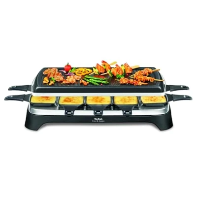 Imagen de Tefal Gourmet 10 INOX&amp;Design Parrilla de Contacto, 1350 W, Negro, Acero Inoxidable