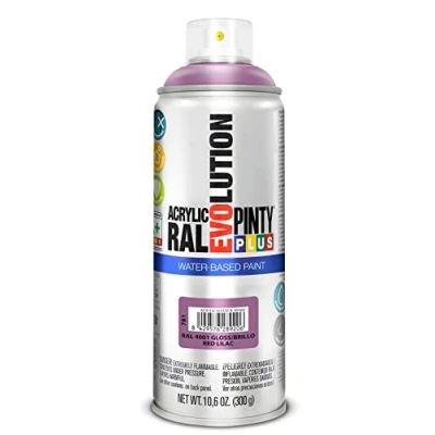 Imagen de Pintura en spray PINTYPLUS EVOLUTION WATER BASED 520cc RAL 4001 Red Lilac