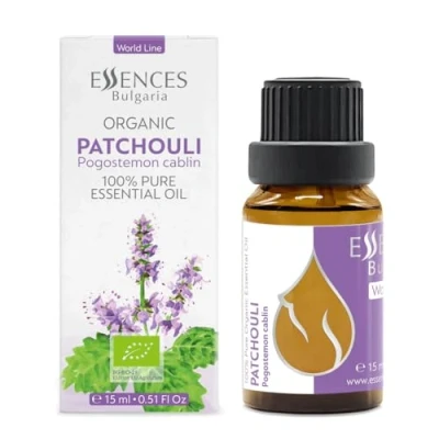 Imagen de Essences Bulgaria Aceite Esencial de Pachulí Orgánico 15ml Pogostemon cablin 100% Puro y Natural Sin diluir Grado Terapéutico Aromaterapia Cosméticos Libre crueldad OGM Vegano