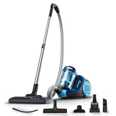 Imagen de Rowenta Swift Power RO2981 Total Care, aspiradora sin bolsa, sistema ciclónico, depósito 1.5 L, cepillo parquet, boquilla 2 en 1 para ranuras, tapicerías y pelo mascotas, 77 dB, Multicolor