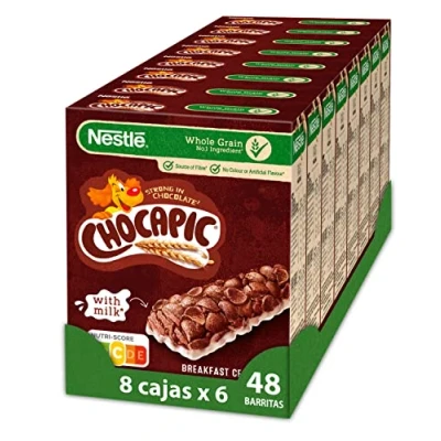 Imagen de Cereales Nestlé barritas Chocapic 8 paquetes de 6 barritas, Total: 48