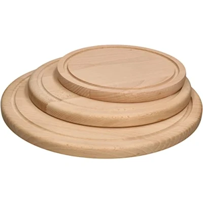 Imagen de KOTARBAU® Tablas de cortar redondas, 20/25/30 cm, Tabla madera para queso, pan, servir alimentos, redondas comida, cocina,