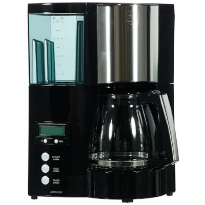 Imagen de Melitta Cafetera de filtro con jarra vidrio, Función temporizador y conservación temperatura, Optima Timer, 1.2 Litros, Negro, 100801