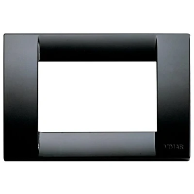 Imagen de Vimar serie idea Placa classica 3 módulo plastico negro