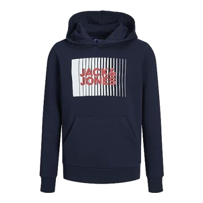 Imagen de Jack &amp; Jones Junior Jjecorp LOGO HOOD PLAY Jersey con capucha para niños, Talla: 164, Navy blazer