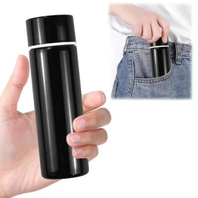 Imagen de HWSWSH termo Pequeño para cafe 150ml Mini Agua Caliente de Acero Inoxidable botella negra vaso llevar Sin BPA 1 Taza Café Viajes Gimnasio
