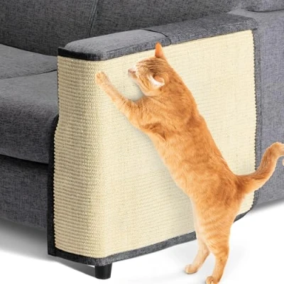 Imagen de Navaris rascador para gatos Protector Esquina de sofá o sillón Afilador uñas sisal Mascotas el Lado Izquierdo del Mueble