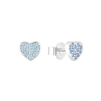 Imagen de s.Oliver Pendientes de Plata ley 925 para niña, con circonitas sintéticas, 0,7 cm, plata, corazón, vienen en caja regalo 2036824, Stecker, ley, Circonia cúbica