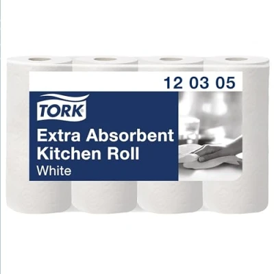 Imagen de Tork 120305 Rollo de cocina ultrarresistente/Premium / 3 capas/Papel multiuso 48 bobinas x 12,2 m largo/color blanco