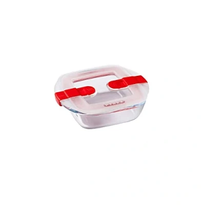 Imagen de Pyrex Cook&amp;Heat Recipiente de Almacenamiento y Transporte Alimentos, Vidrio borosilicato, Multicolor