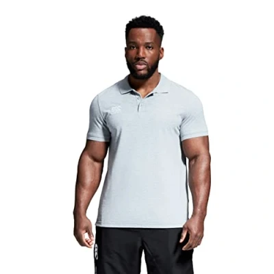 Imagen de Canterbury Waimak Polo para Hombre, Color Gris Claro Jaspeado, tamaño XS