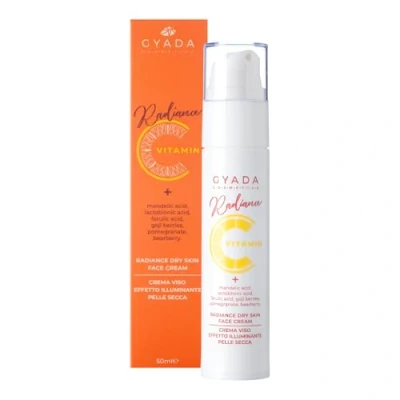 Imagen de GYADA COSMETICS, Radiance Dry Skin Face Cream, crema facial iluminadora de pieles secas, acción antioxidante e hidratante, contrasta los signos la edad y expresión, a base vitamina C, 50 ml