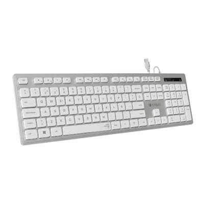 Imagen de Teclado Ergonómico Subblim Cable Usb Ergo Silencioso Plata