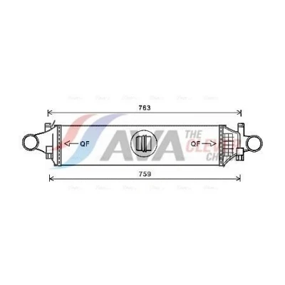 Imagen de PRASCO MSA4659 Intercooler Con acoplamientos rápidos MERCEDES BENZ: Clase B, GLA, CLA Coupé