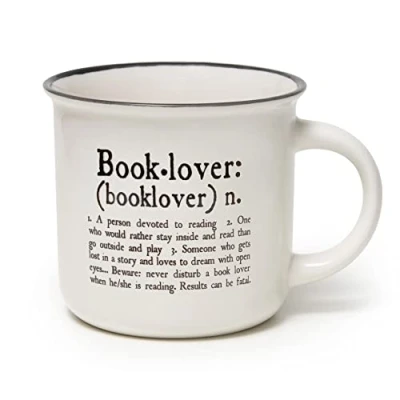 Imagen de Legami Cup Puccino, taza de porcelana New Bone China, tema Book Lover, Take a Break Collection, capacidad 350 ml, lavable en lavavajillas, apto para microondas (CUP0045)