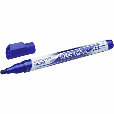 Imagen de BIC 102467 Velleda Pocket rotuladores de Pizarra punta media Azul, Caja 12 unidades