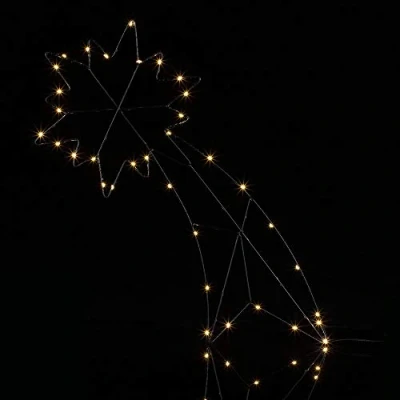 Imagen de Casaria Estrella Fugaz Decorativa LED Colgante Adorno de Navidad Iluminado con Temporizador Interior y Exterior