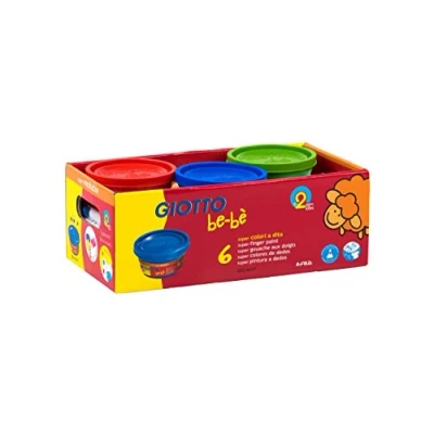 Imagen de Giotto be bè 468100 Pintura de Dedos, 6 Botes 100 ml