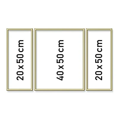 Imagen de Schipper 605140707 Cuadro por números tríptico marco de aluminio, oro