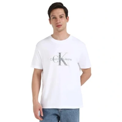 Imagen de Calvin Klein Jeans Textured Monologo TEE Camiseta estampada, Hombre, Talla: XXL, Bright white