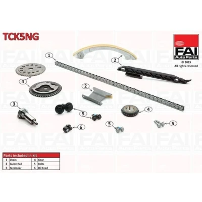 Imagen de FAI AutoParts TCK5NG Juego de Cadena distribución sin juntas, con ruedas dentadas Símplex, pasadores OPEL: Vectra C Berlina