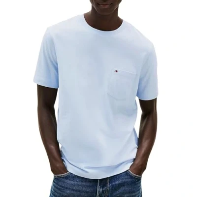 Imagen de Tommy Hilfiger Essential Solid Pocket TEE Camiseta básica, Hombre, Talla: Small, Breezy blue