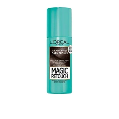 Imagen de L&#039;Oréal Paris Magic Retouch Spray retocador para línea del cabello, color marrón oscuro