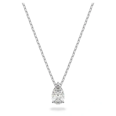 Imagen de Swarovski Collar Attract para Mujer, con Cristal Transparente de Talla Pera, Baño Rodio, Colección