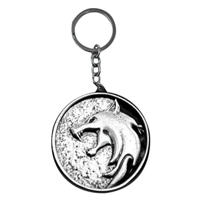 Imagen de Pyramid International SM Entertainment Korea N/A The Witcher Metal Keychain Merchandising Ufficiale, gris, 4.5 x 6 centimètre