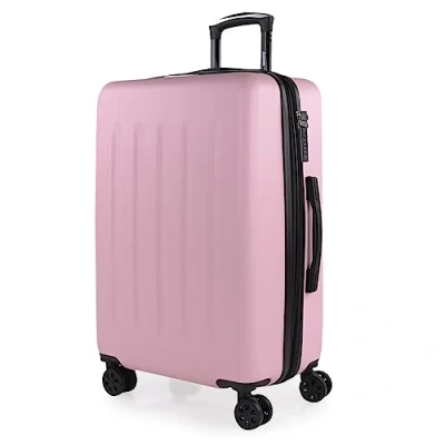 Imagen de SKPAT Maletas Medianas Maleta Mediana 4 Ruedas, Viaje Mediana, De Viaje, Mediana. Candado con combinacion, Rosa