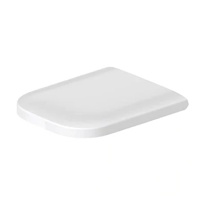 Imagen de Duravit 64590000 00 wc asiento d.2 feliz con bisagras de cierre suave, acero inoxidable/blanco