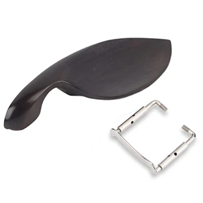 Imagen de soporte de barbilla para violín, violín con metal ajustable estándar tamaño 4/4, accesorio instrumentos músicaAccesorios