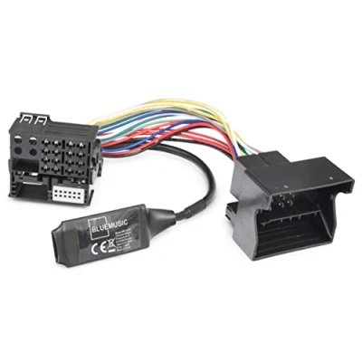 Imagen de BlueMusic Adaptador de música Bluetooth compatible con BMW E39 E46 E53 X5 Z4 E83 X3 Mini R50 R52 R53 Radio Boost CD/Navegación Pin plano 40pin Quadlock New Generation