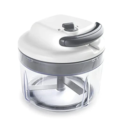 Imagen de Lacor 60599 Cortador Manual Affilato, Picador de Alimentos, Picadora con Cuchillas Acero Inoxidable, Libre BPA, 2 velocidades, 1.2 L