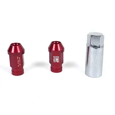 Imagen de OMP SPEED Set 20 Tuercas de Rueda con Metrica M12X1.25 Llave 19 Largo Roscado 40MM Color Rojo Aluminio 7075