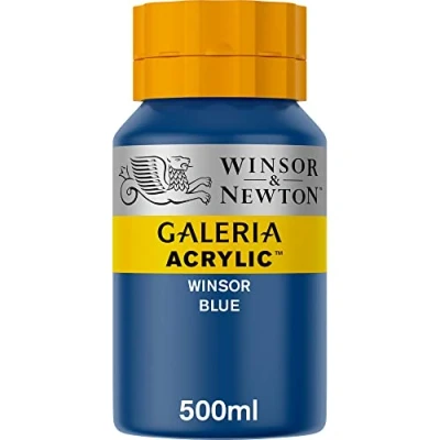 Imagen de Winsor &amp; Newton Galería Pintura Acrílica , 500 ml, Azul (Winsor Blue)