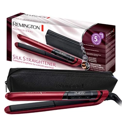 Imagen de Remington plancha Pelo 150 235 C, revestimiento cerámica doble con proteínas de seda para un cabello suave y brillante Silk apagado automático, función memoria, hasta 240 C S960