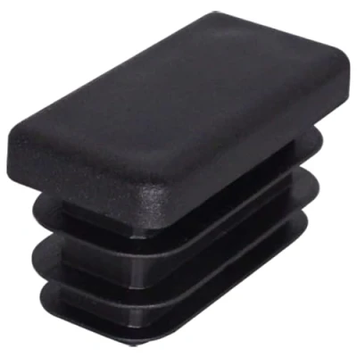Imagen de SKIR&#039;CO 40 tapones rectangulares de plástico 15 x 30 mm, tapas tubo mate, insertos rectangulares, para postes valla, color negro RAL 9005