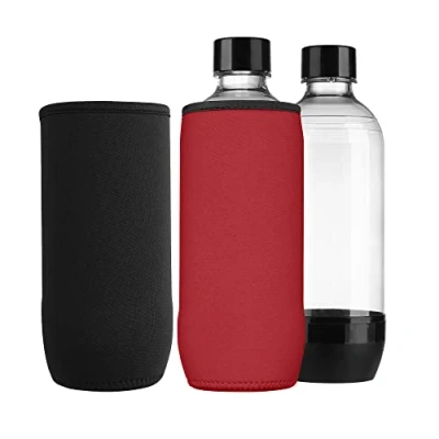 Imagen de kwmobile Funda Compatible con Botellas Soda Stream Duo/Terra 2X enfriadores de Neopreno para Botella 615 ml Negro/Rojo