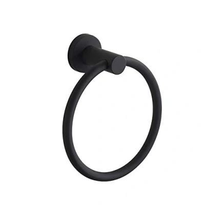 Imagen de BGL Toallero redondo de acero inoxidable 304 para montaje en pared, color negro